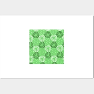 Floral Art Pattern green Posters and Art